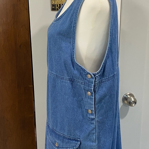 Casual Blue Denim Midi Dress - Picture 3 of 10